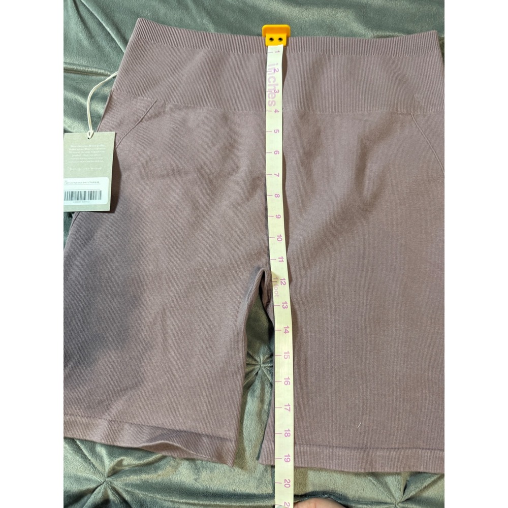 NWT Everlane Size XL/XXL Purple Biker Shorts Stretch High Waisted 7" Inseam - Picture 9 of 9